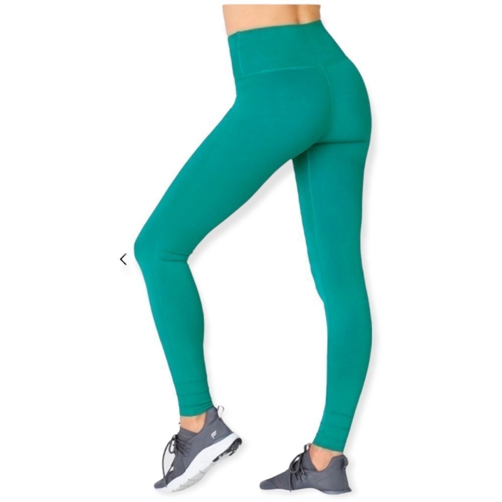 NWT! Fabletics High-Waisted SculptKnit Workout Exercise Pants Leggings - Jade